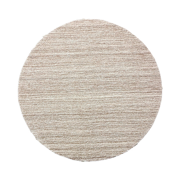 Rond wollen vloerkleed - Pedro Taupe | Gemêleerd design