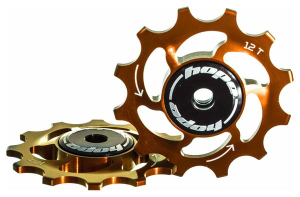 Paire de Galets HOPE 12 Dents/Sram 11 Vitesses Orange