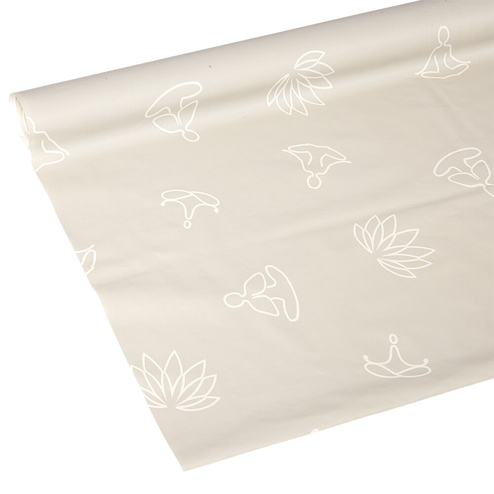 Toile cirée Bouddha gris L. 140 cm