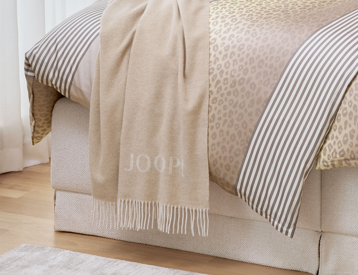 JOOP! Satin Bettwäsche Leo mit Leopardenmuster
