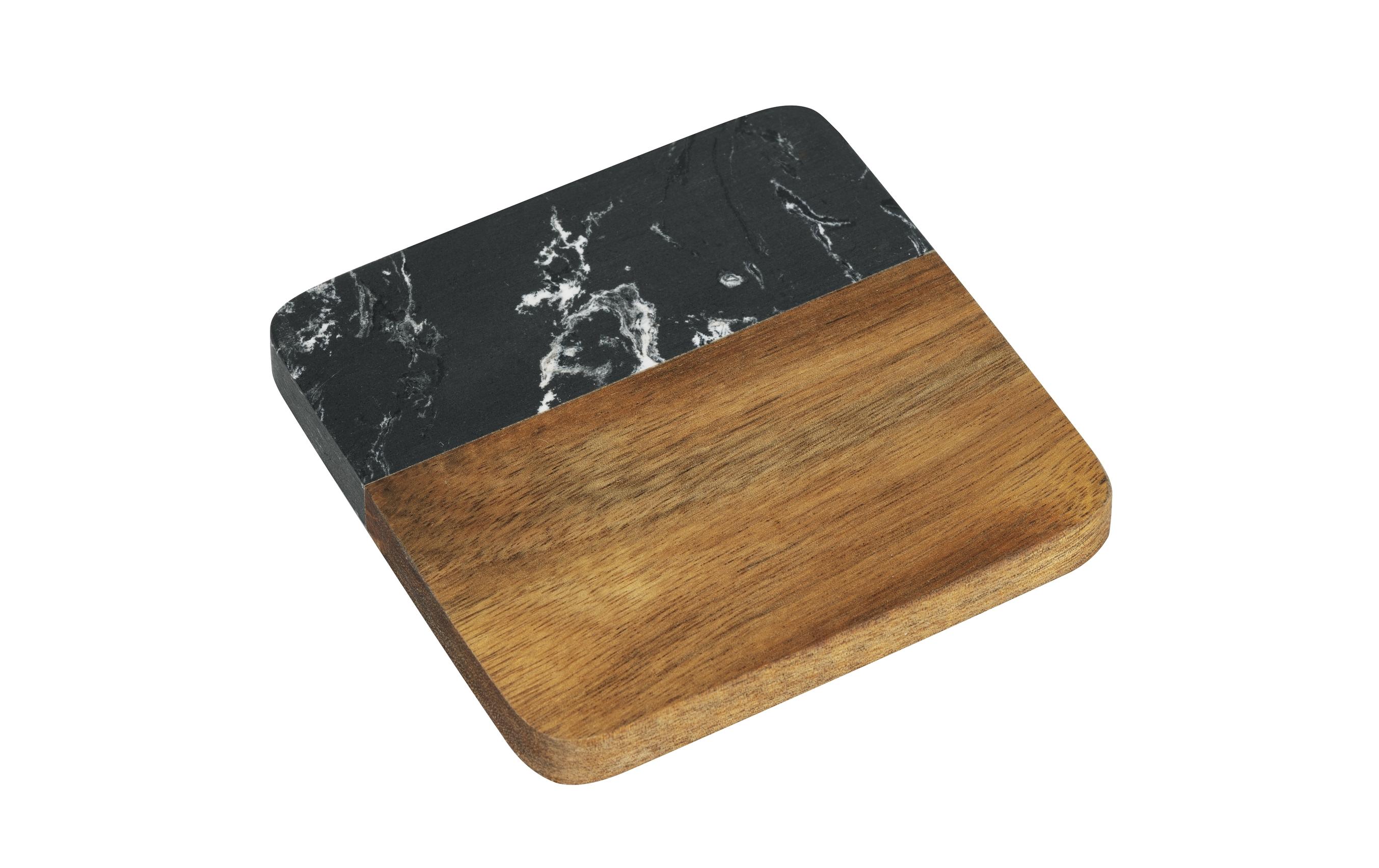 Glasuntersetzer Atami 10 x 10 cm, 4 Stück, Braun/SchwarzUntersetzer für Gläser
