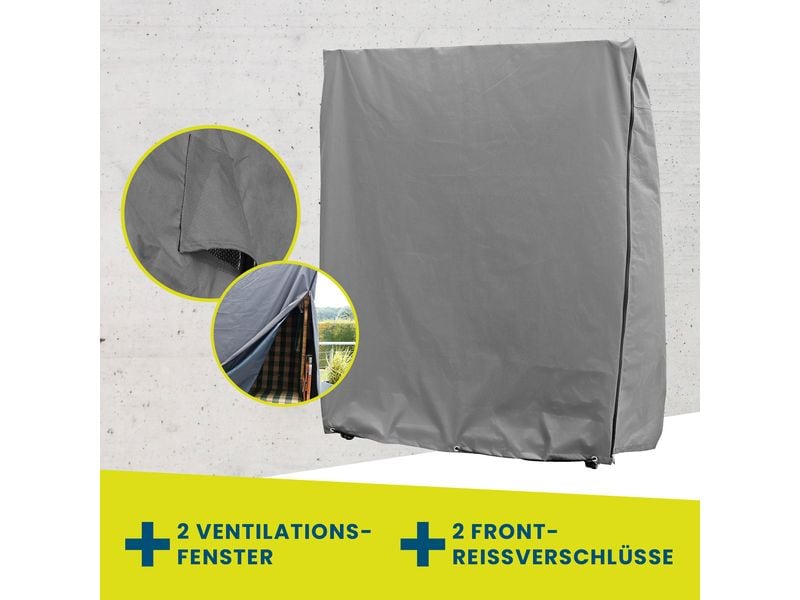 Hoberg Strandkorbabdeckung gross, 140 x 100 x 165 cm, grau Abdeckhaube, Strandkorb