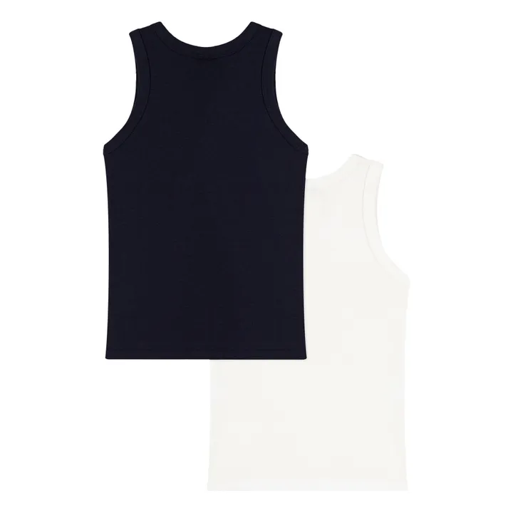 Petit Bateau Lot 2 Débardeurs Unis | Bleu marine