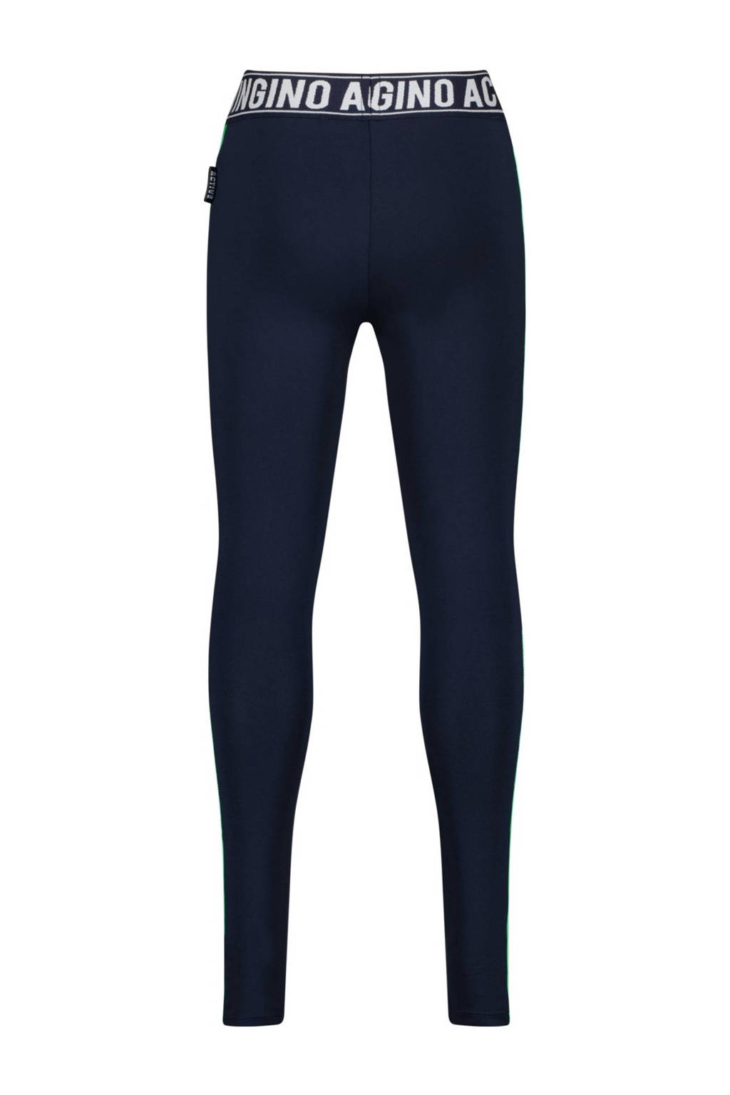 Vingino sportlegging Shelby diep donkerblauw/neon groen