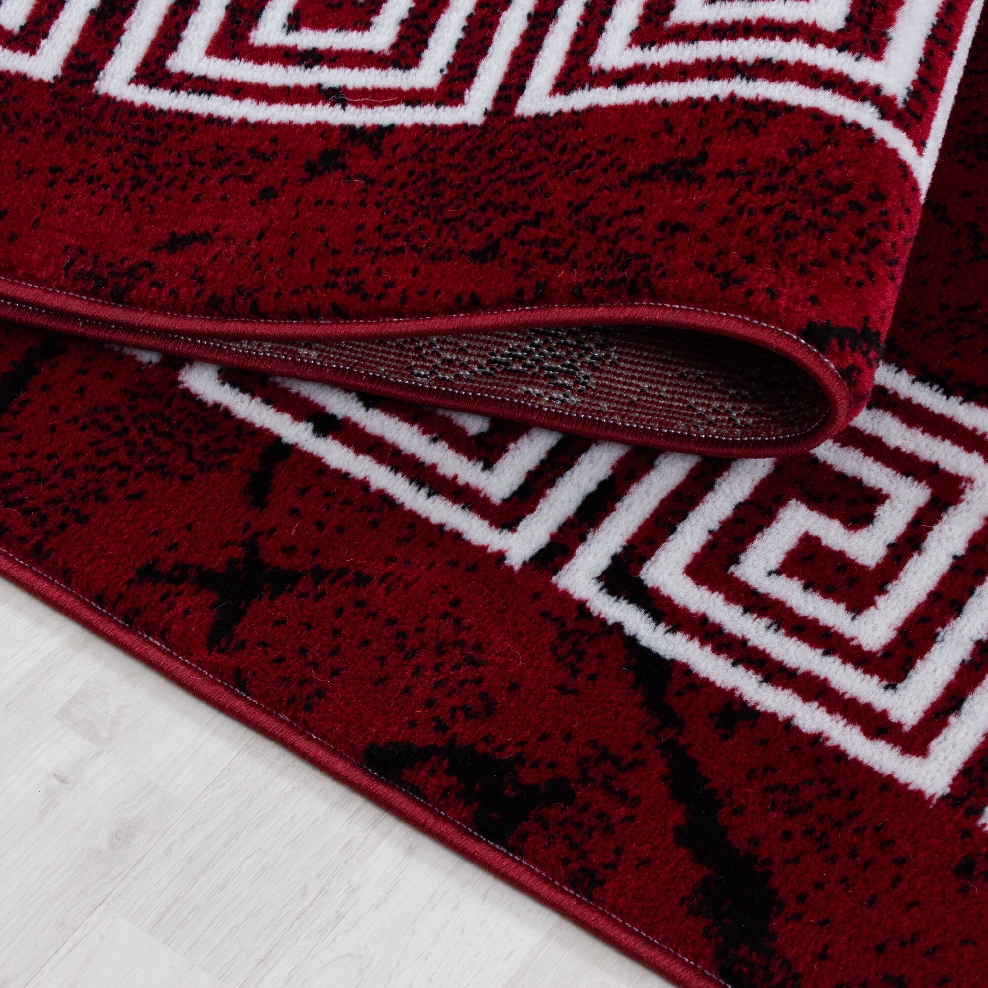 Stilvoller Designer Kurzflor Marmor Teppich, pflegeleicht Wohnzimmerteppich