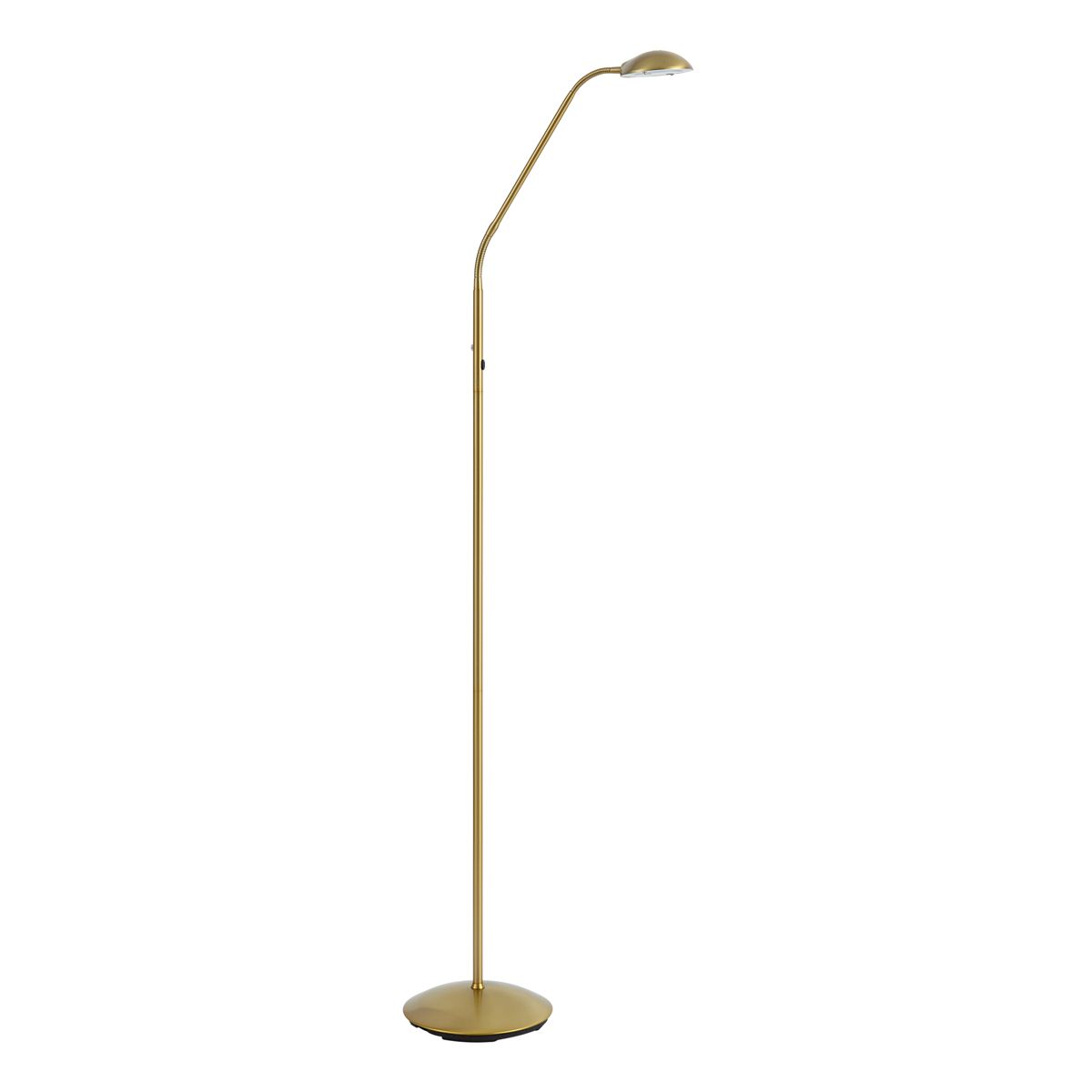 Moderne vloerlamp messing incl. LED 3-staps dimbaar oplaadbaar - Waldorf