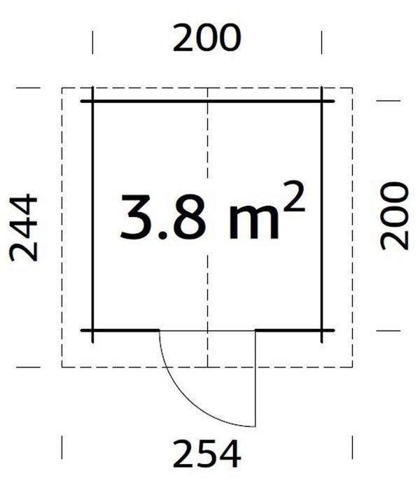 Palmako Gartenhaus Vivian, ca. B254/H222/T240