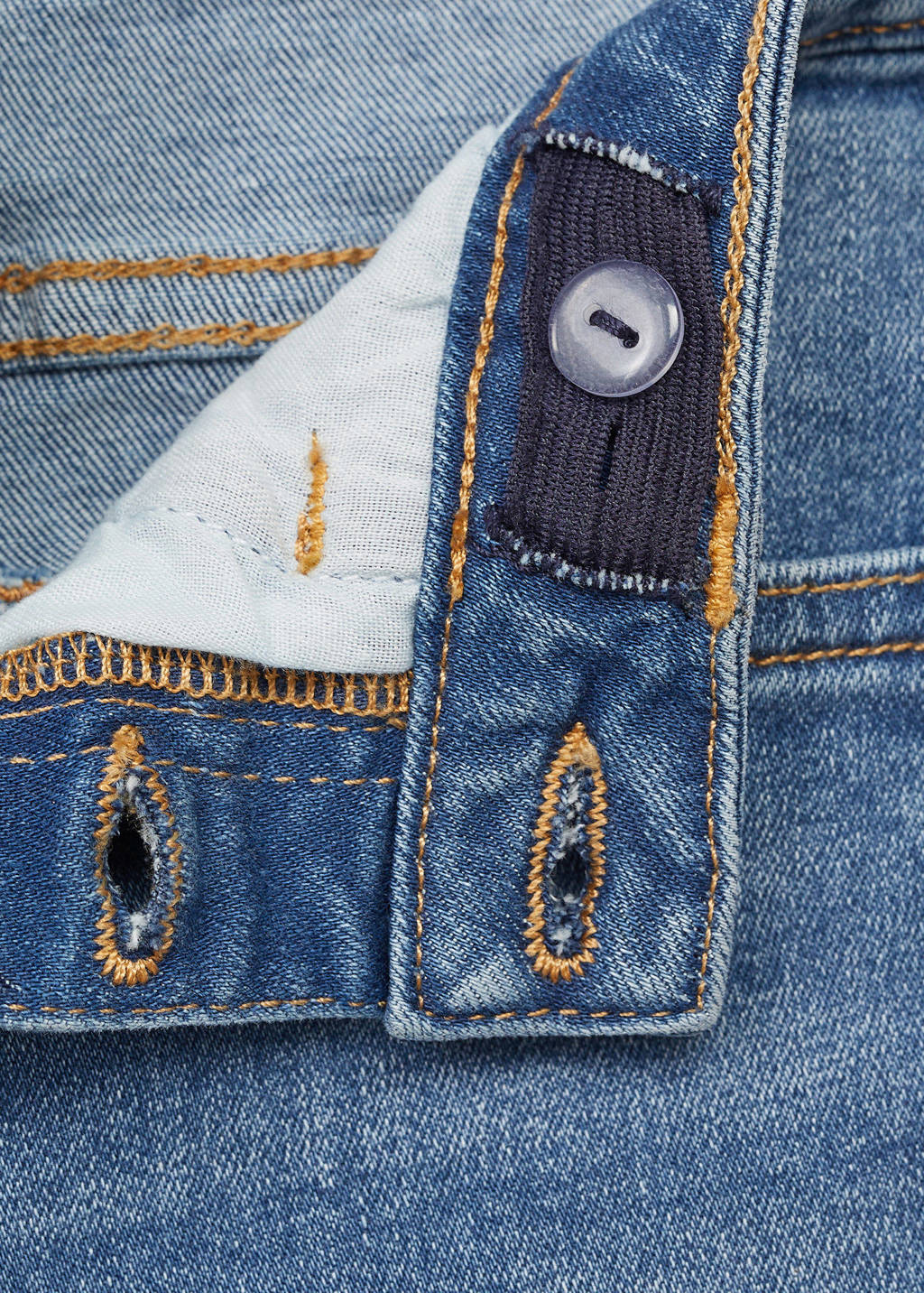 Mango Kids flared regular waist jeans medium blue denim