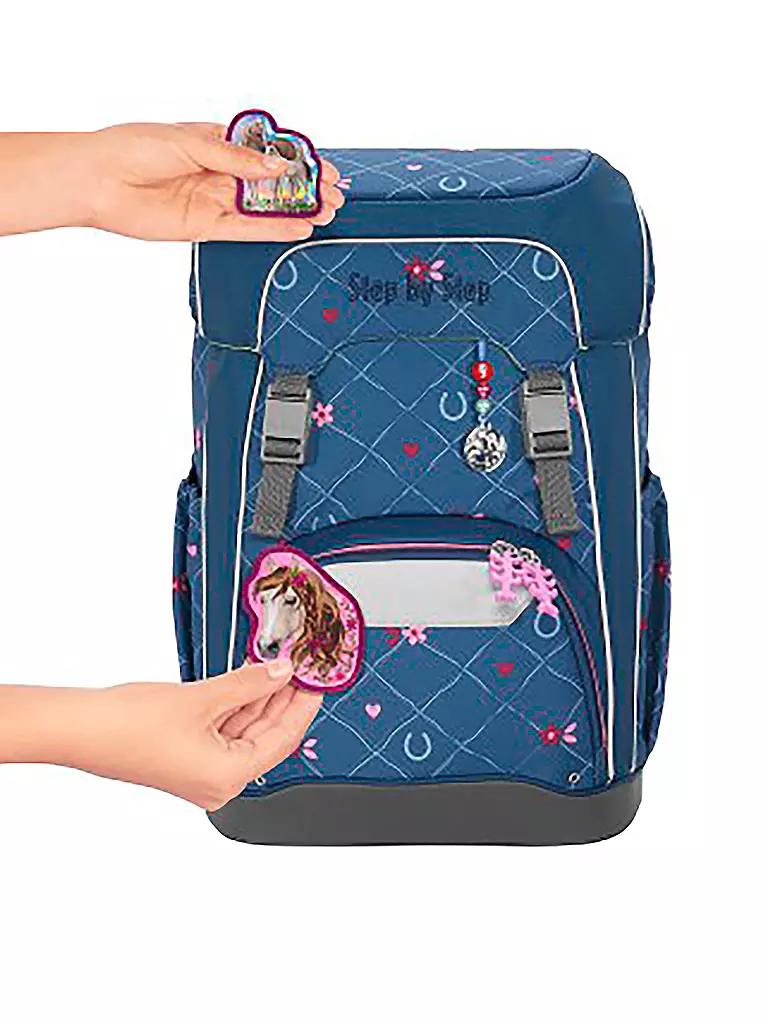 STEP BY STEP Schulrucksack Set GIANT Horse Lima dunkelblau