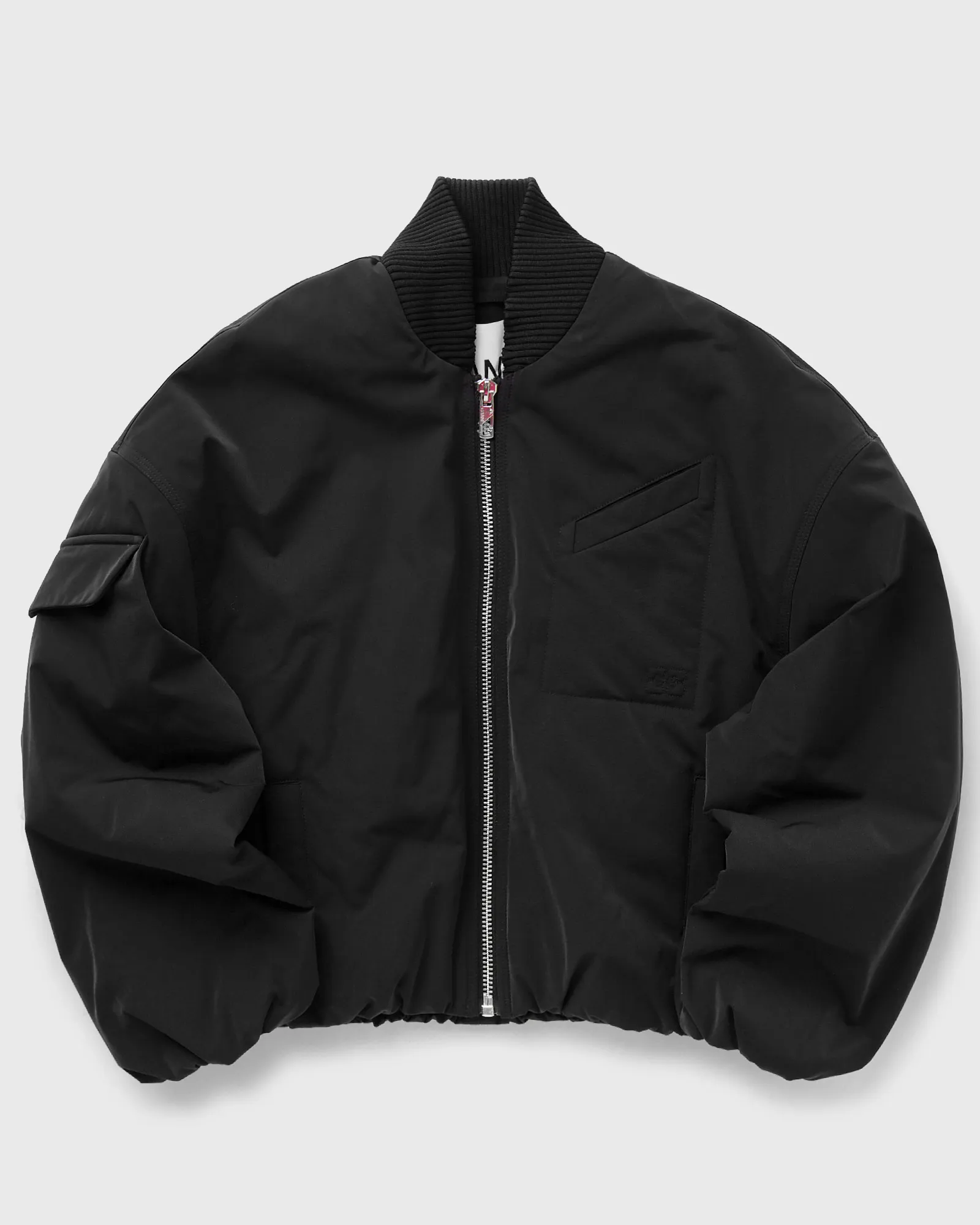 Ganni Light Twill Oversized Short Bomber Jacket