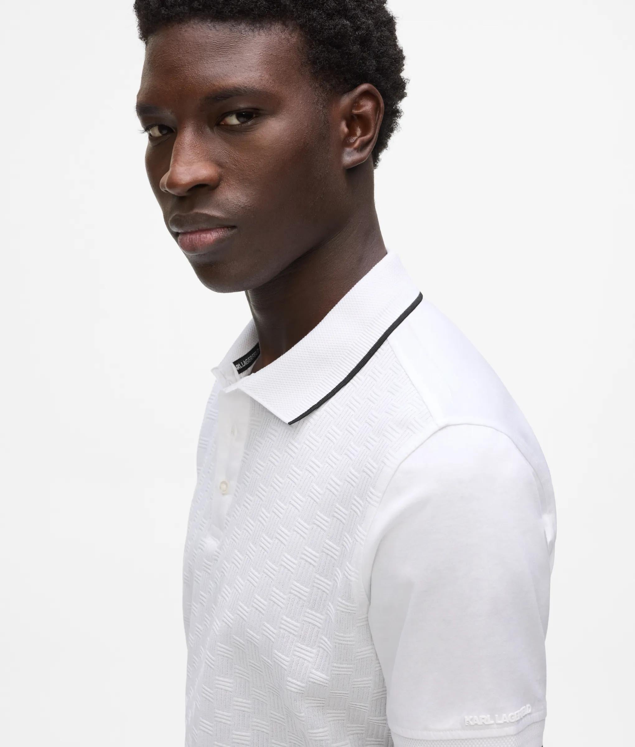 Poloshirt met textuur