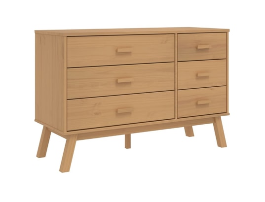 VIDAXL - Armoire à tiroirs olden marron bois de pin solide