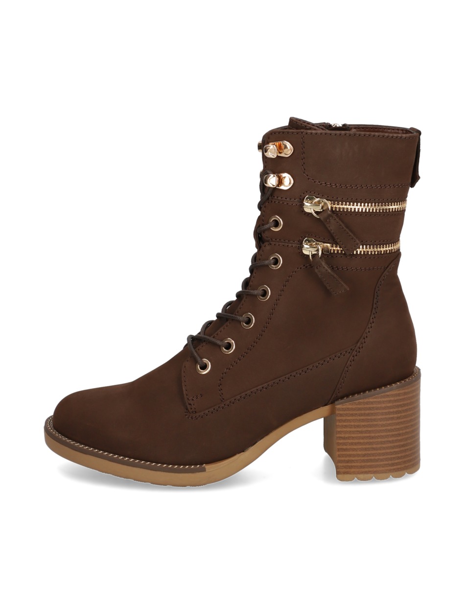 Nubukleder Schnürstiefelette