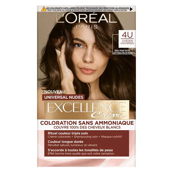 L'Oréal Paris Excellence Crème Universal Nudes Coloração para Cabelo nº 4 Castanho