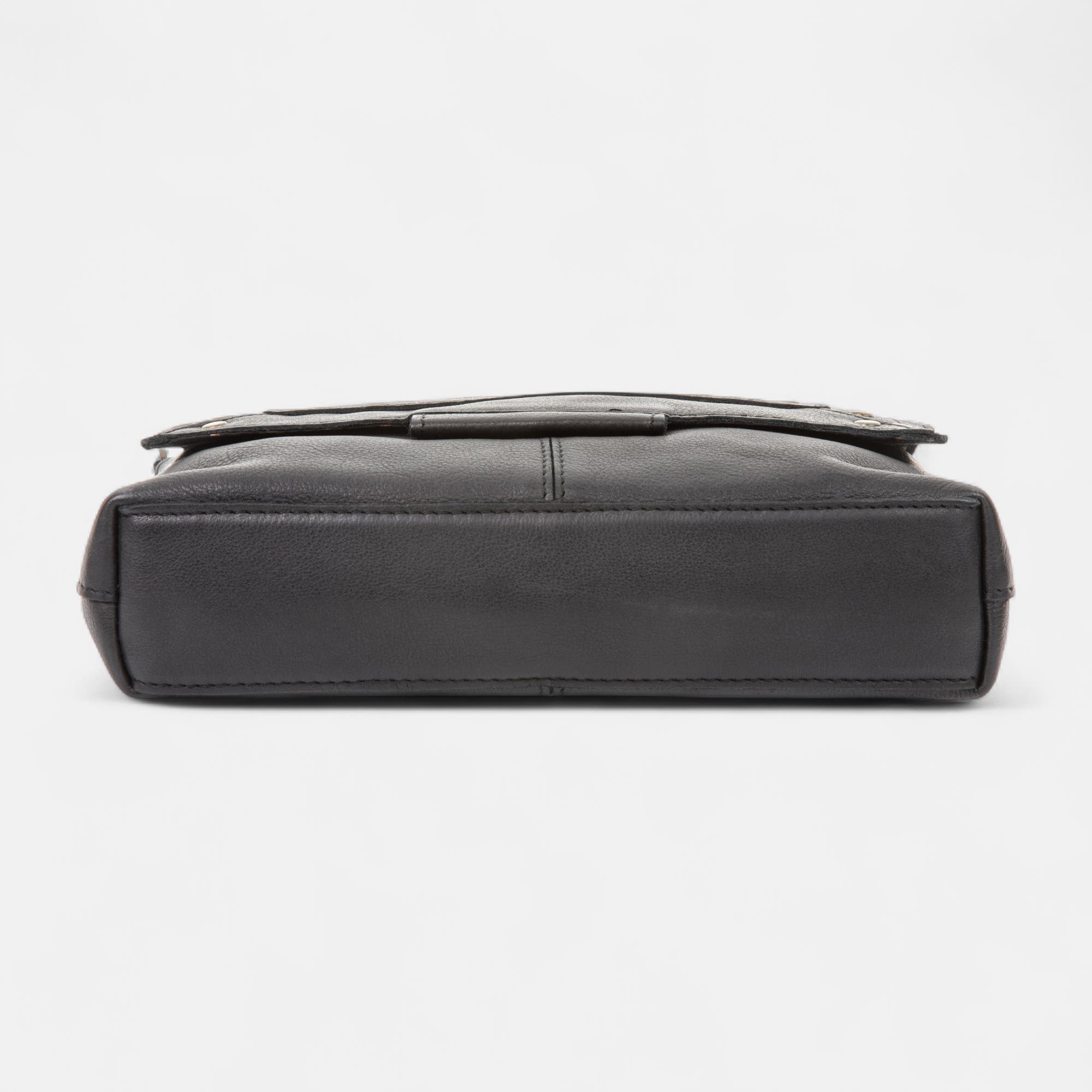 Sac bandoulière en cuir noir