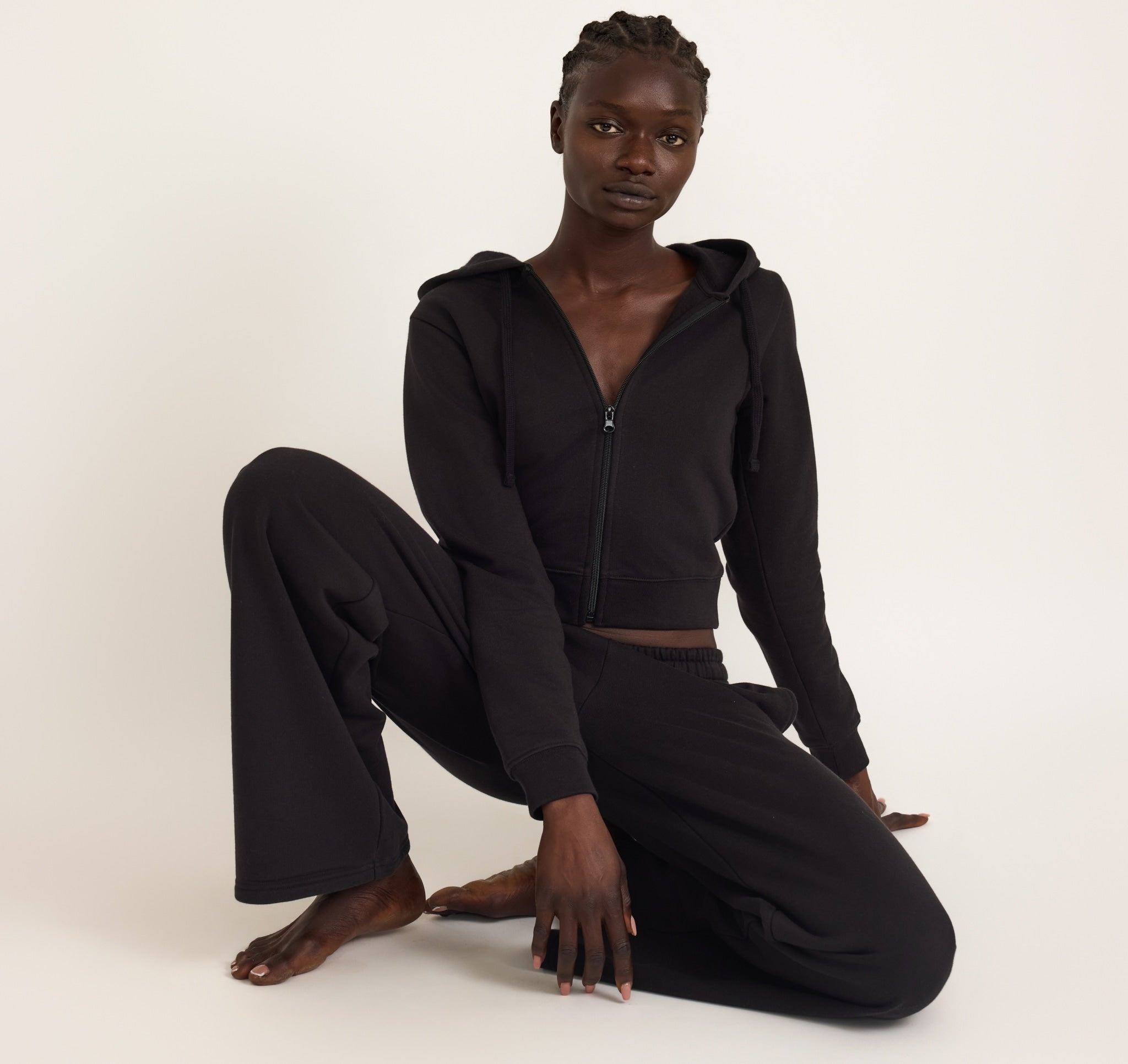 ORGANIC COTTON<br>Weekend Crop Zip Hoodie