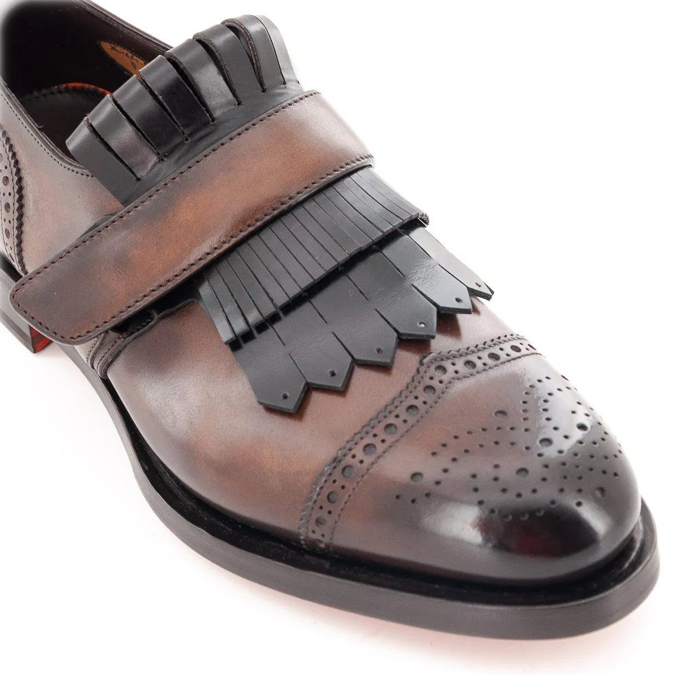 SANTONI - COLIN 16264 GMI NOIR/MARRON