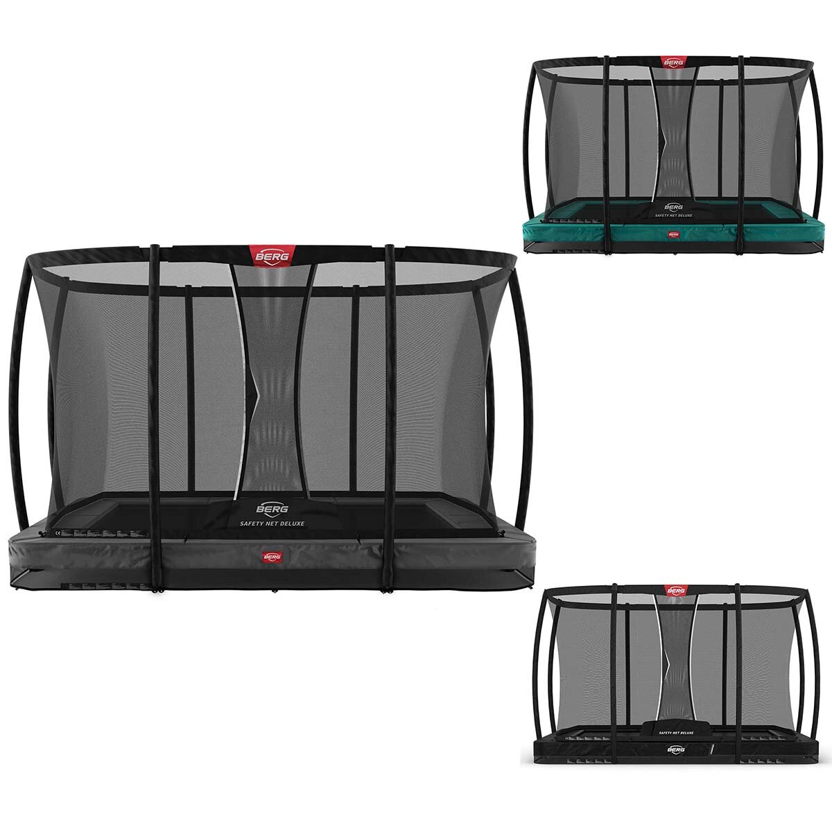 Bergtoys Berg Ultim Champion Trampolin InGround 330 cm, Sicherheitsnetz Deluxe
