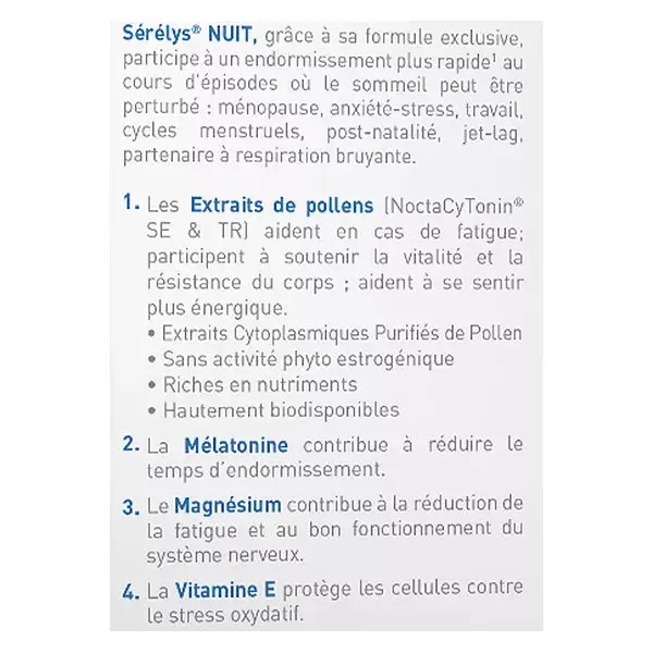 Sérélys Nuit Mélatonine 1,9 ml 30 gélules végétales