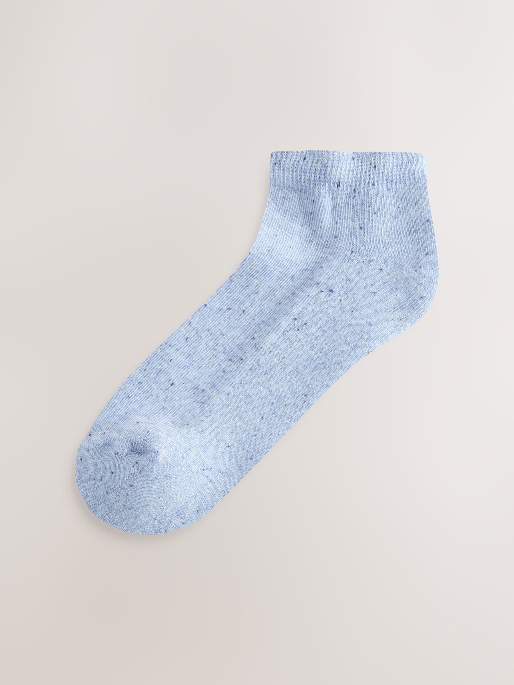 Blauw - Set van 4 paar sokken met kussenzool