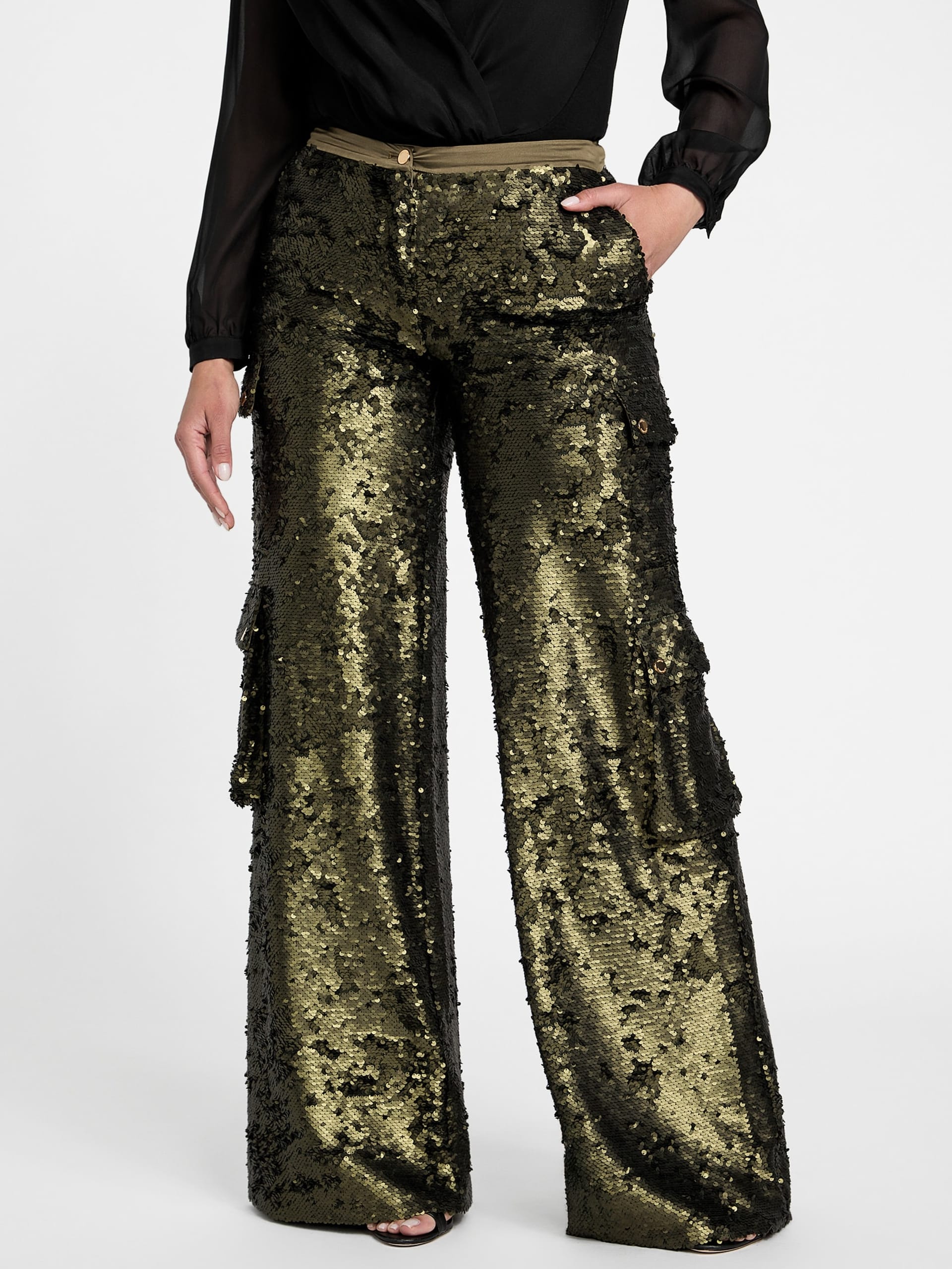 Calça Cargo Kaia com Lantejoulas