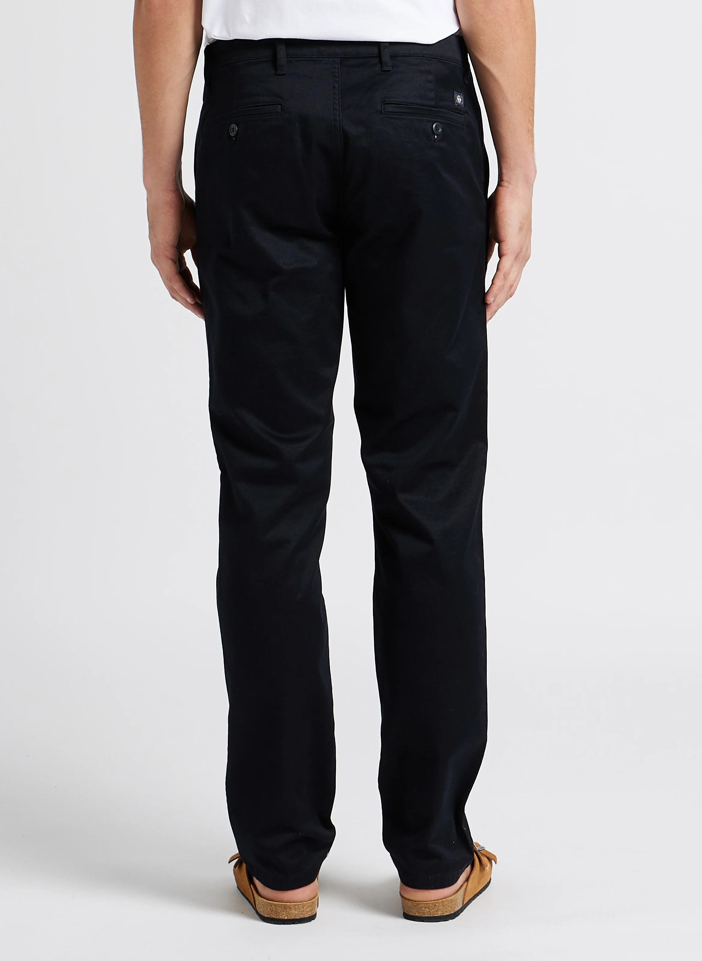 Pantalon chino slim-fit en coton stretch | Noir