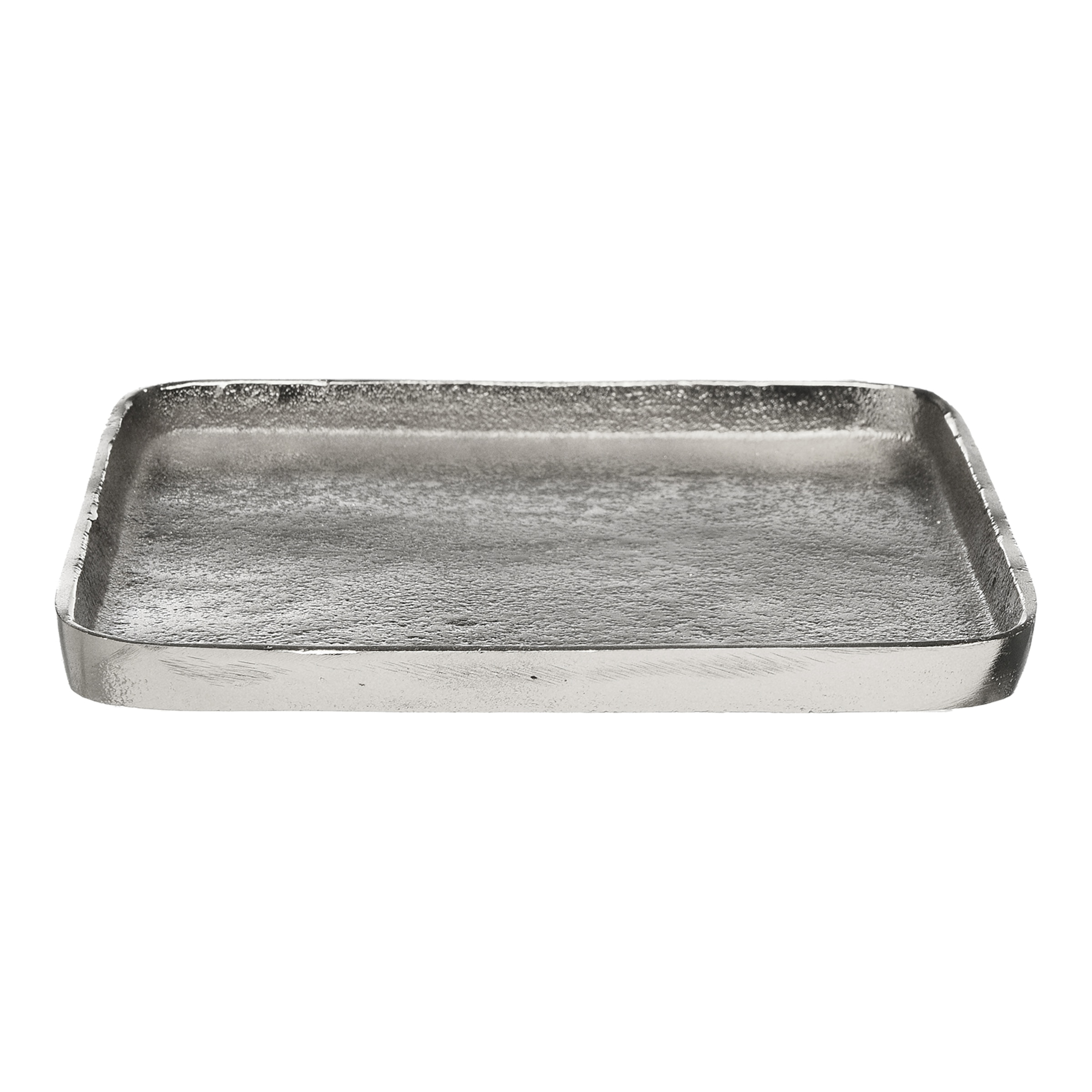 silber, L 17,5 x B 17,5 x H 1,5 cm