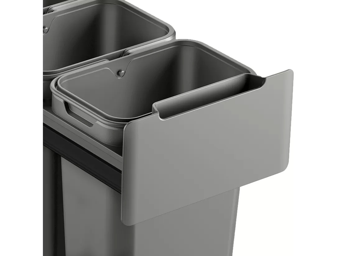 SVITA EM3x10 Poubelle encastrable 30L (3x10L) 3 compartiments avec couvercle