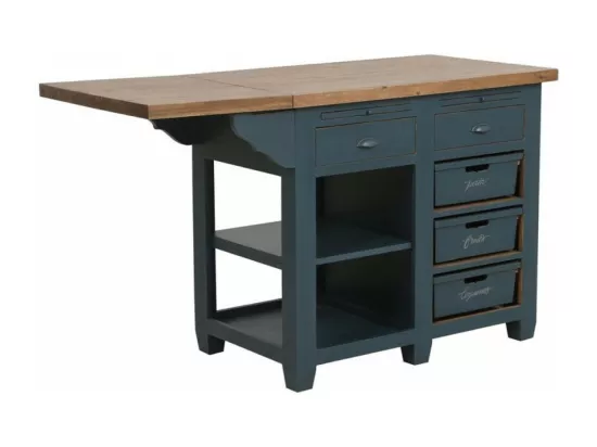 Ilot central Bois Bleu - Brocante Interior's