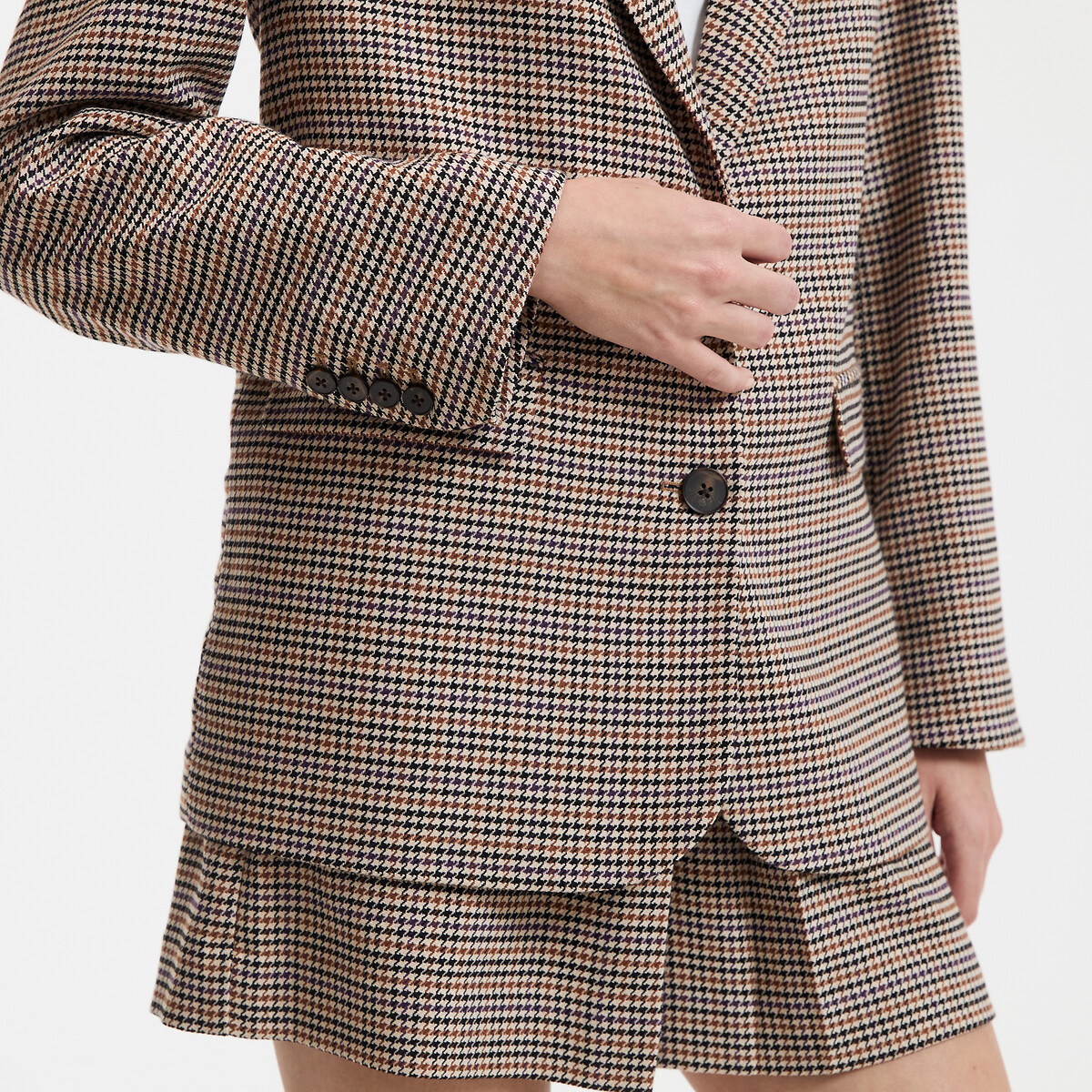 COLEÇÃO LA REDOUTE<br>Jaqueta xadrez, corte reto