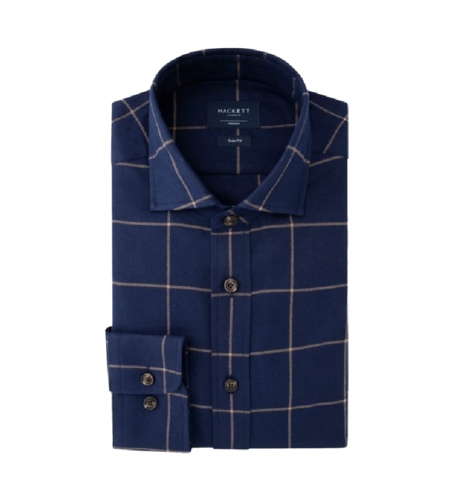 Camisa Hackett Navy Windowpane