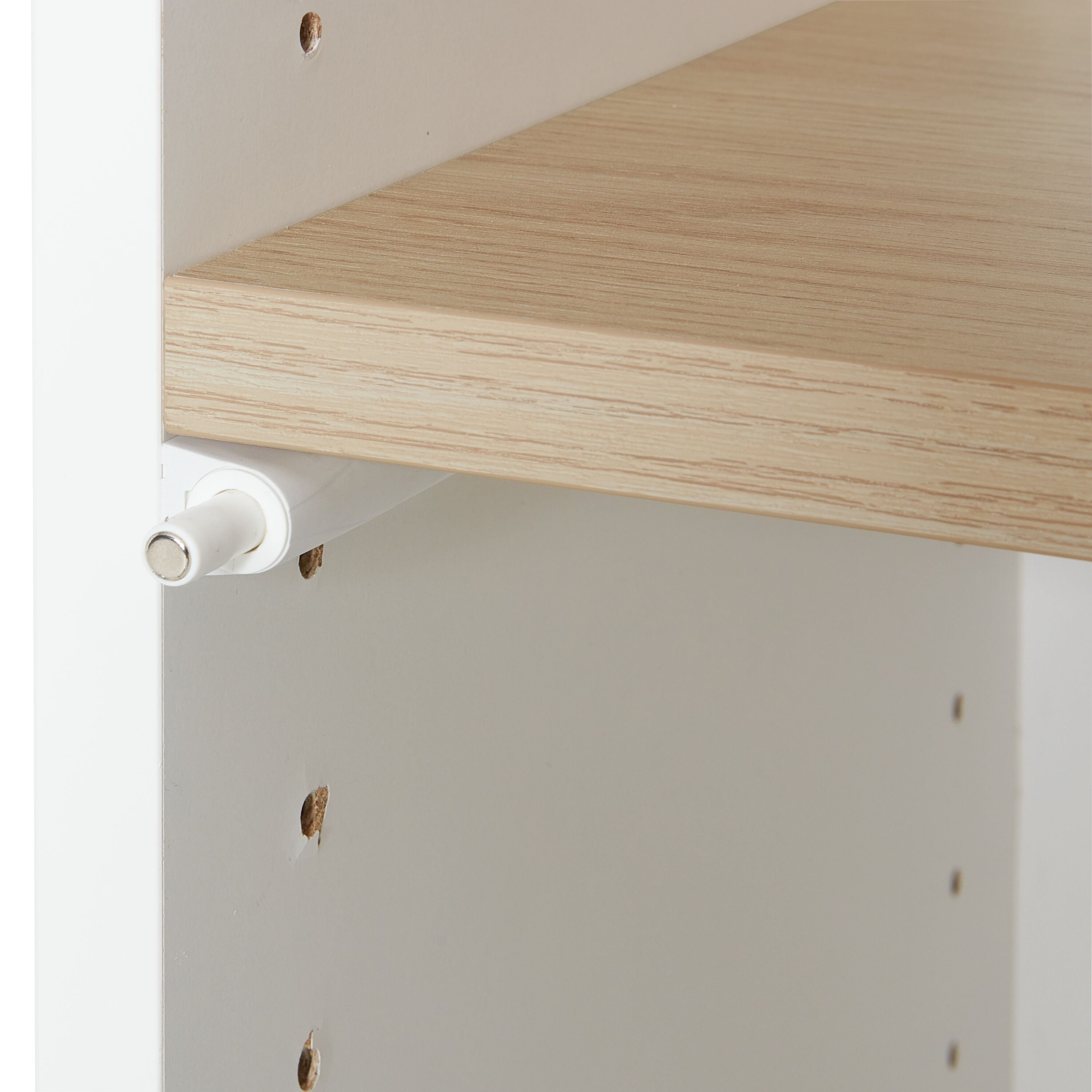 CORTES II Hochschrank - Weiss / Eiche / B: 35.0 cm x T: 37.0 cm x H: 180.0 cm
