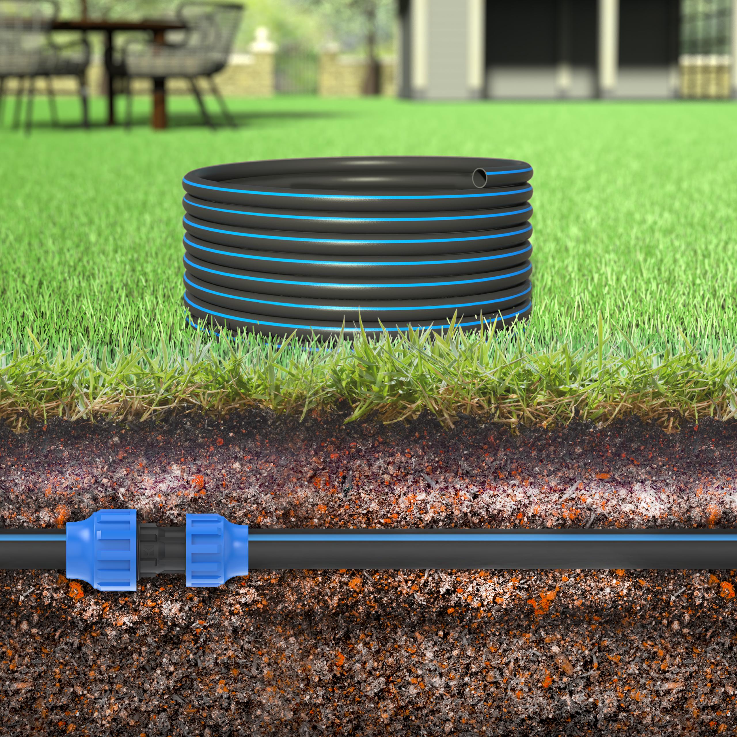 KIRCHHOFF HDPE Rohr 20 mm x 25 m Bewässerungssystem, Kunststoffrohr Gartenbewässerung Made in EU