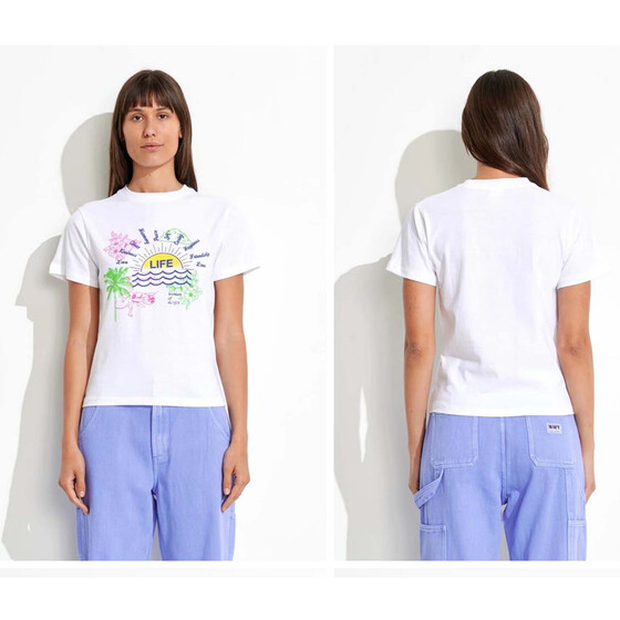 Misfit Aries Sun Baby Tee White Women FA23