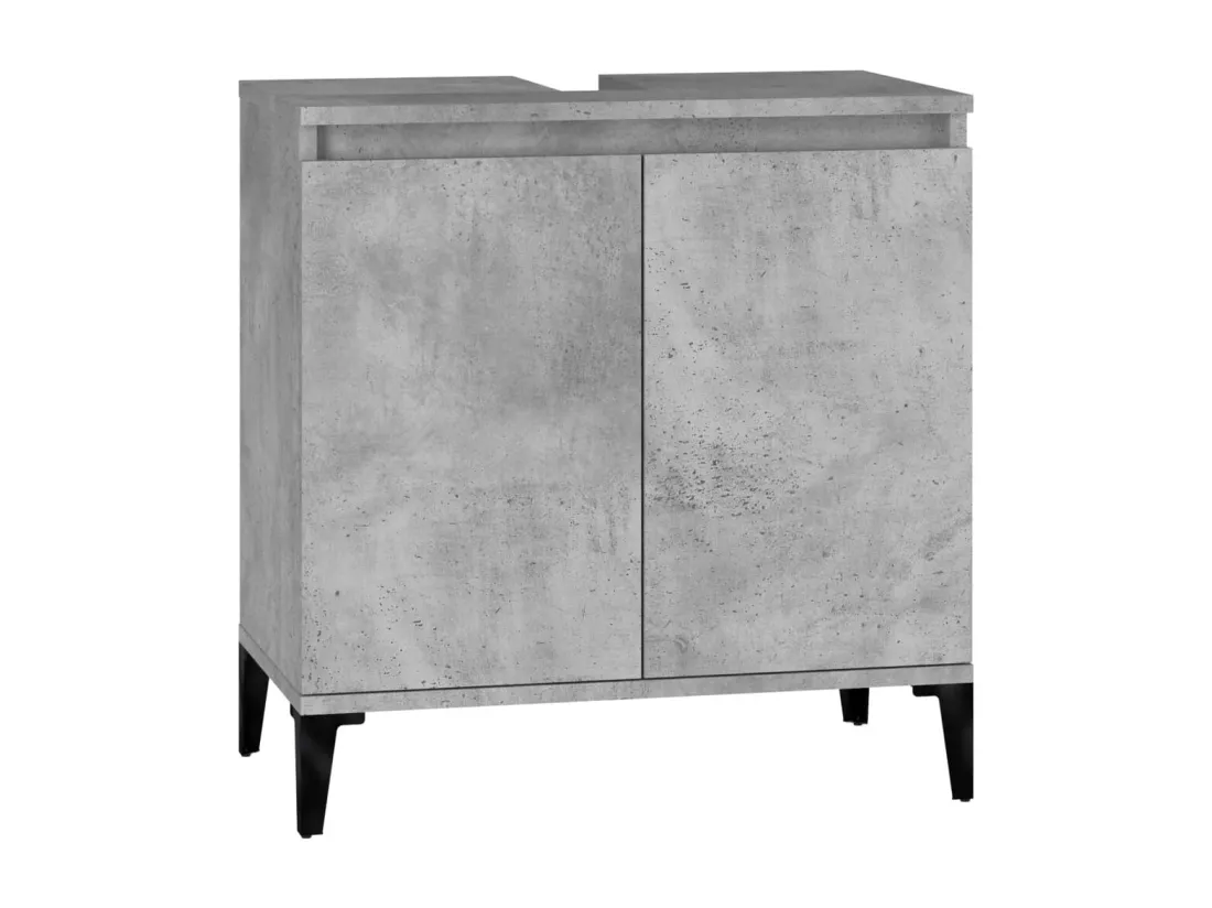 Meuble d'évier gris béton 58x33x60 cm bois d'ingénierie