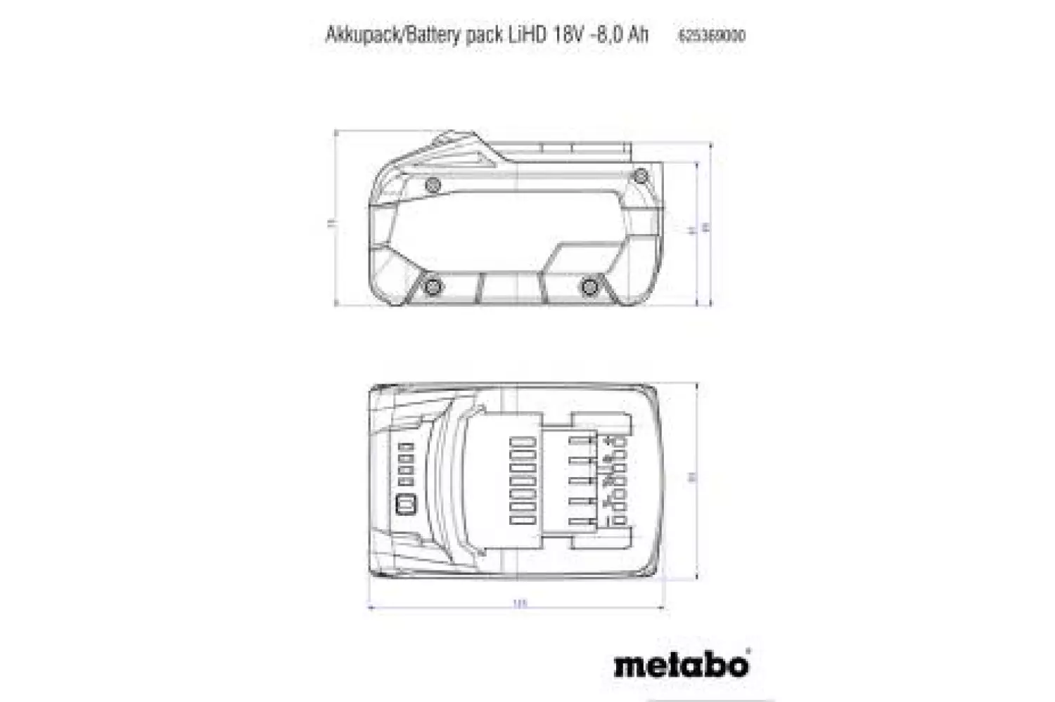 Metabo 625549000 LiHD accu-pack 18 V - 10.0 Ah