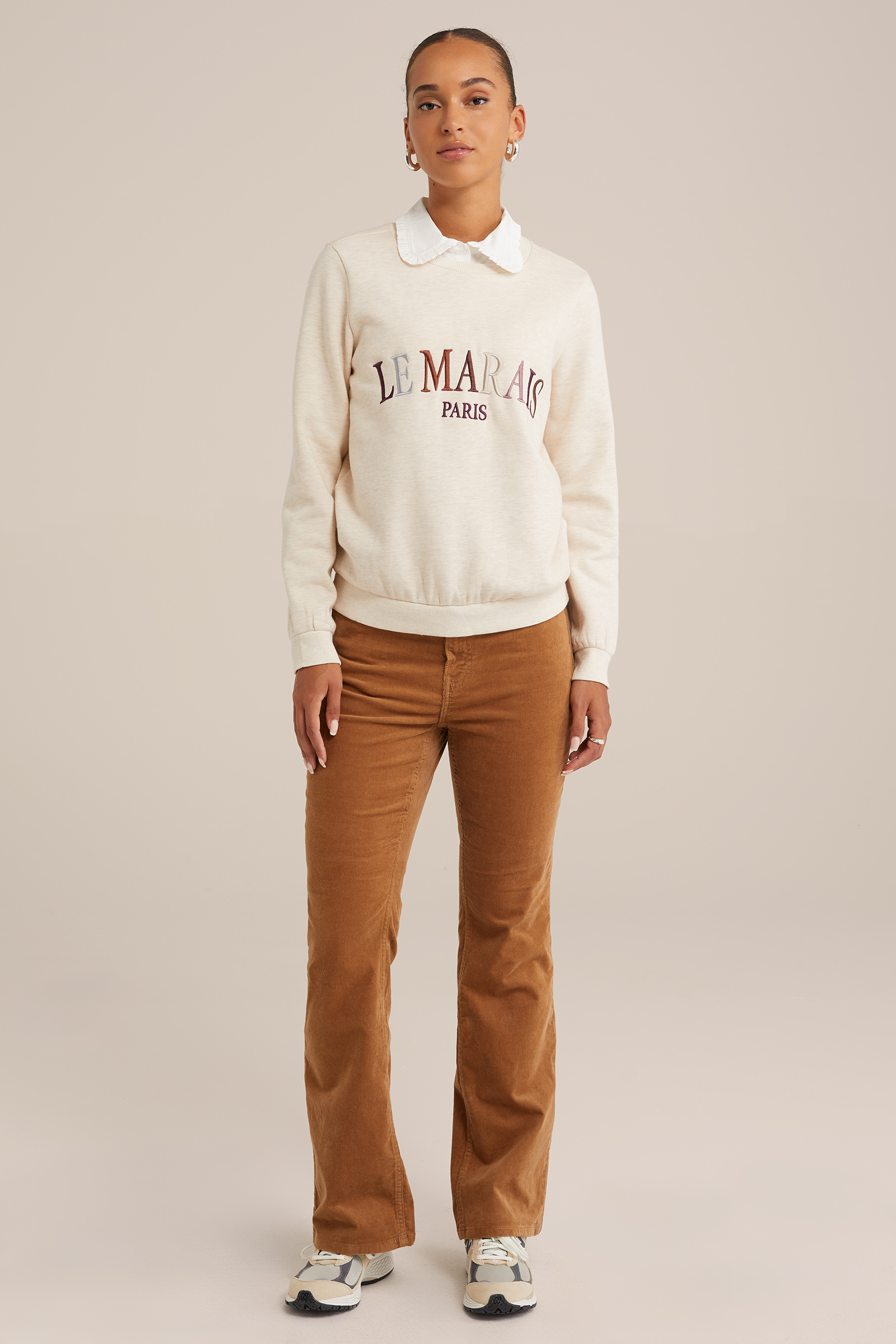kraagje met ruches WE Fashion Wit