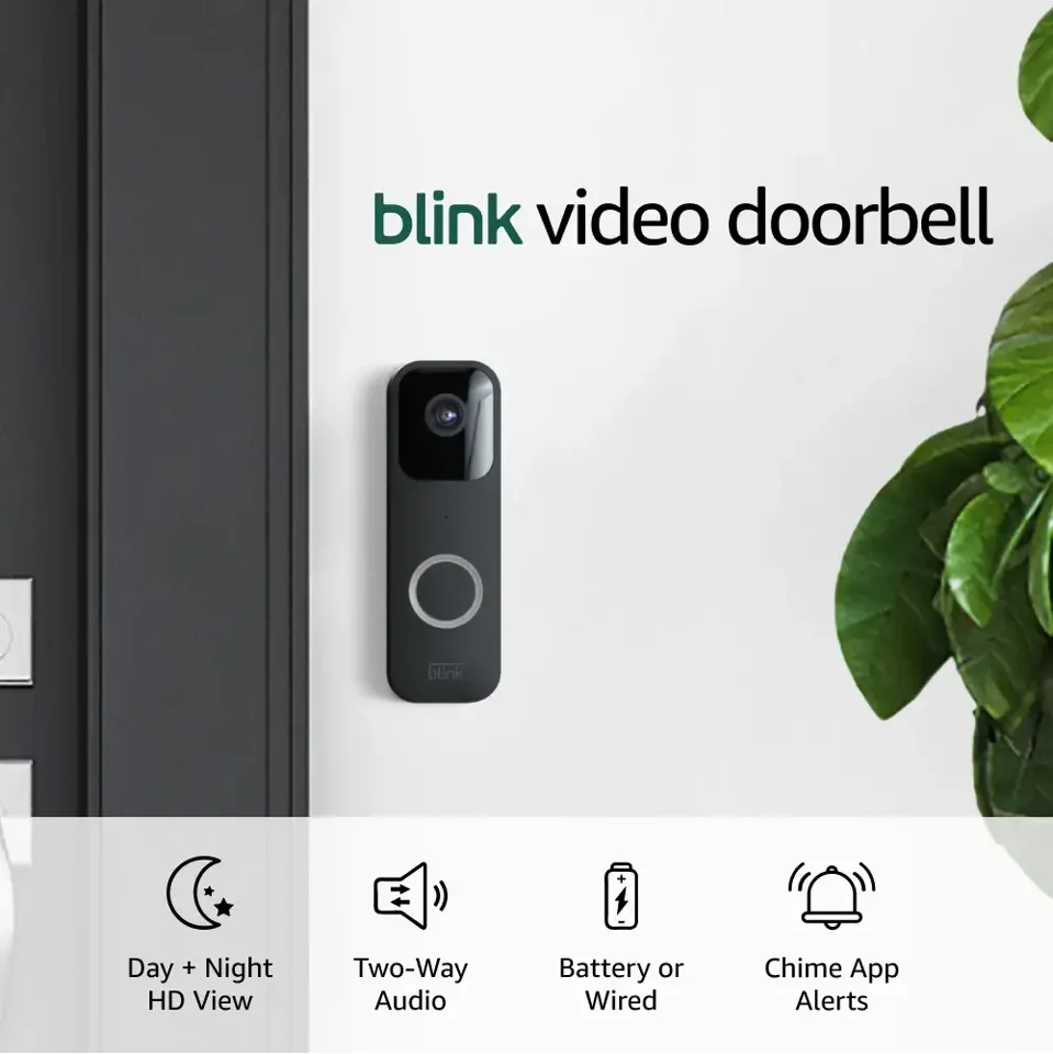 Blink - Smart Wifi videodørklokke - Kablet/batteridrevet - Sort
