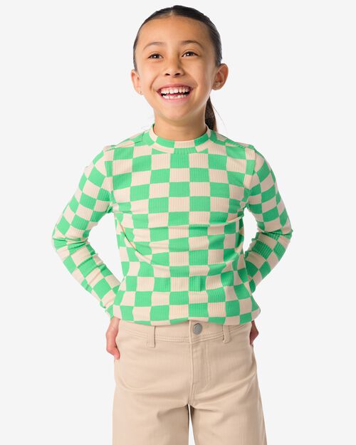 t-shirt enfant côtelé vert
