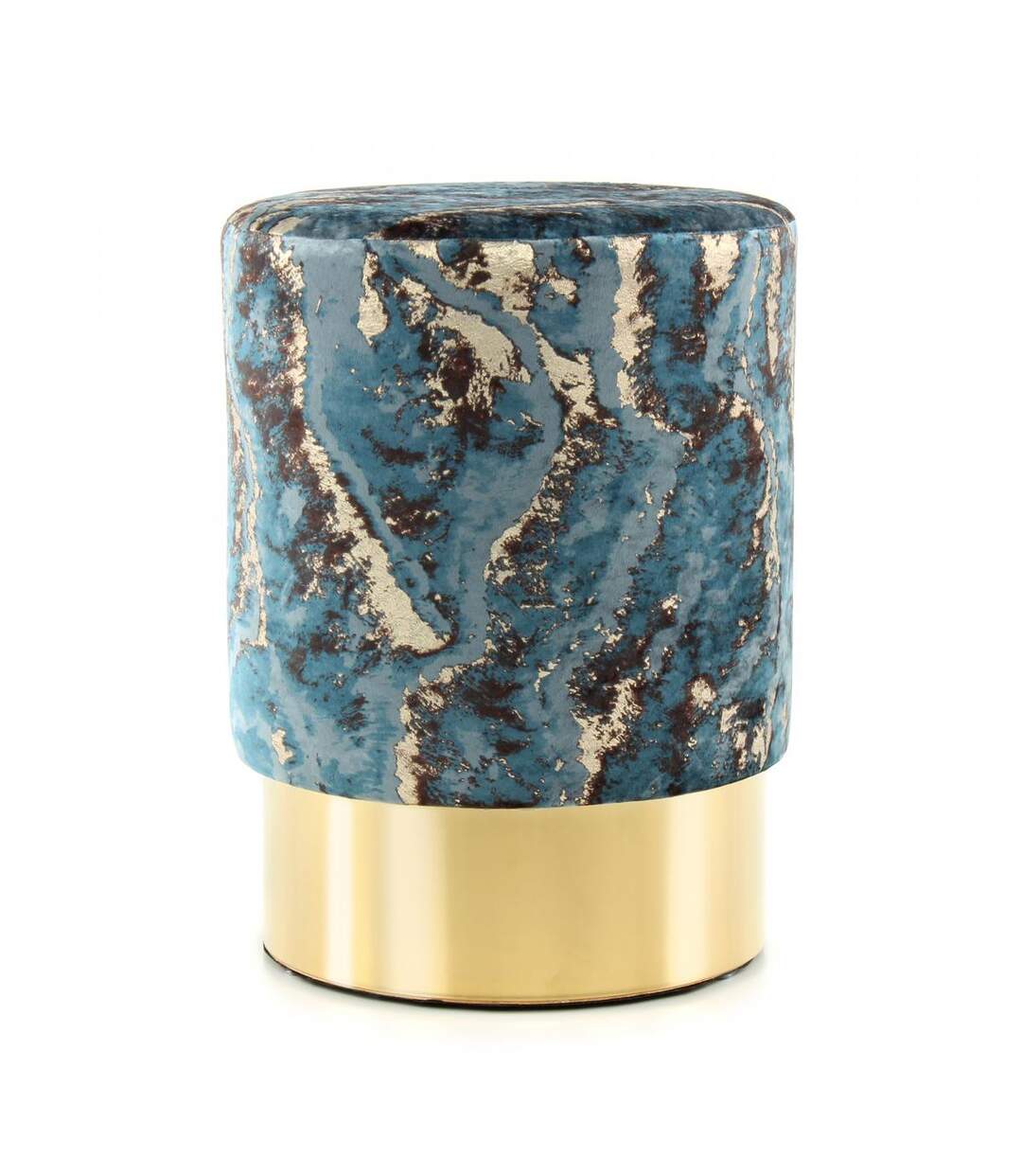 Tabouret ZAPA en polyester doux et soyeux fait main BSCI FSC