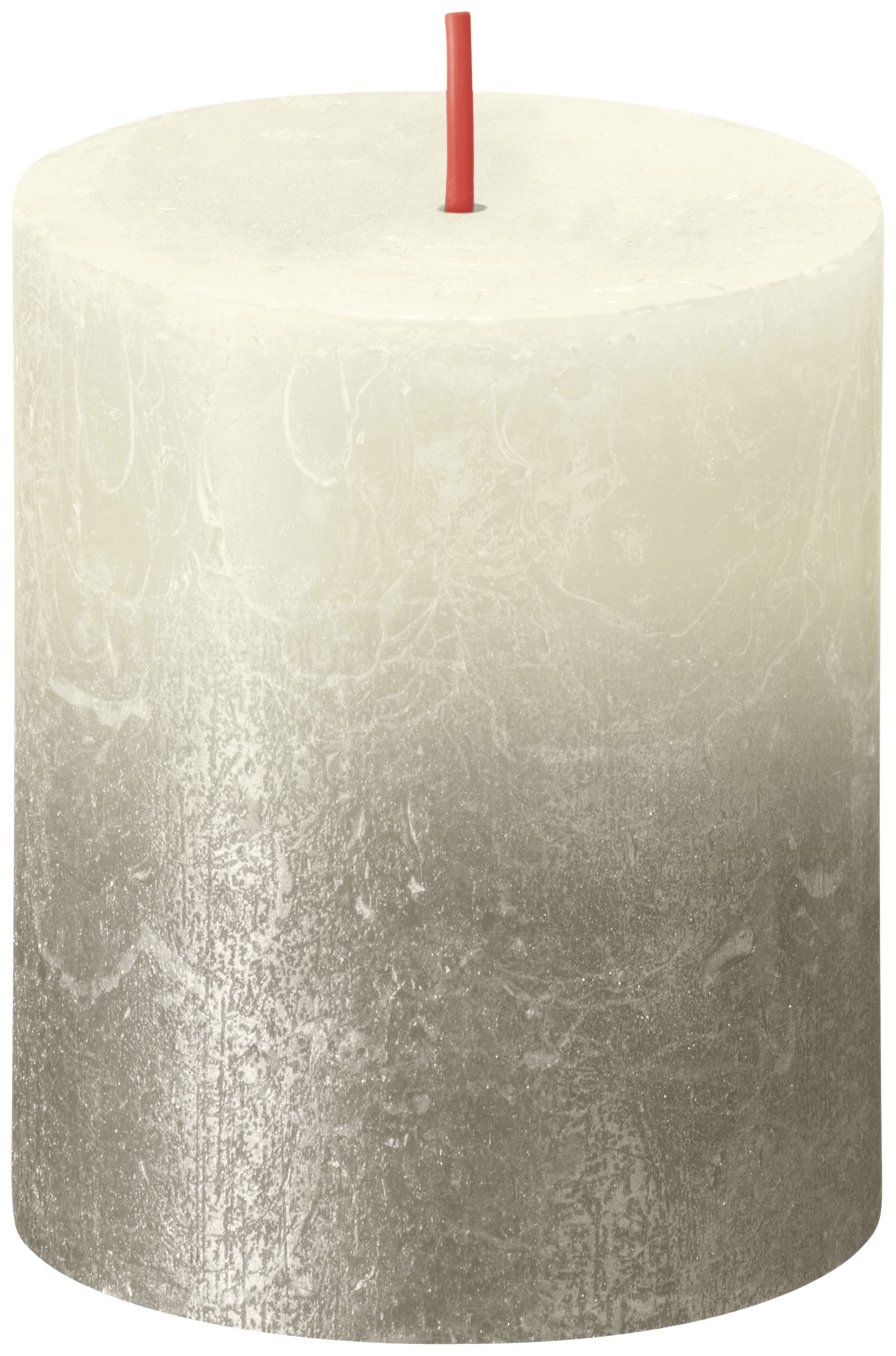 Bolsius Fading Metallic Rustiekkaars 80/68 Soft Pearl + Champagne (1 stuk)