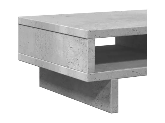 Support de moniteur gris béton 50x27x15 cm bois d'ingénierie