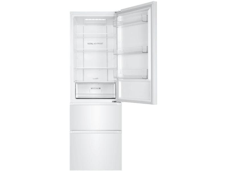 Haier Kühl-Gefrierkombination HTR3619ENPW Rechts, Wechselba Freistehender Kühlschrank kombiniert