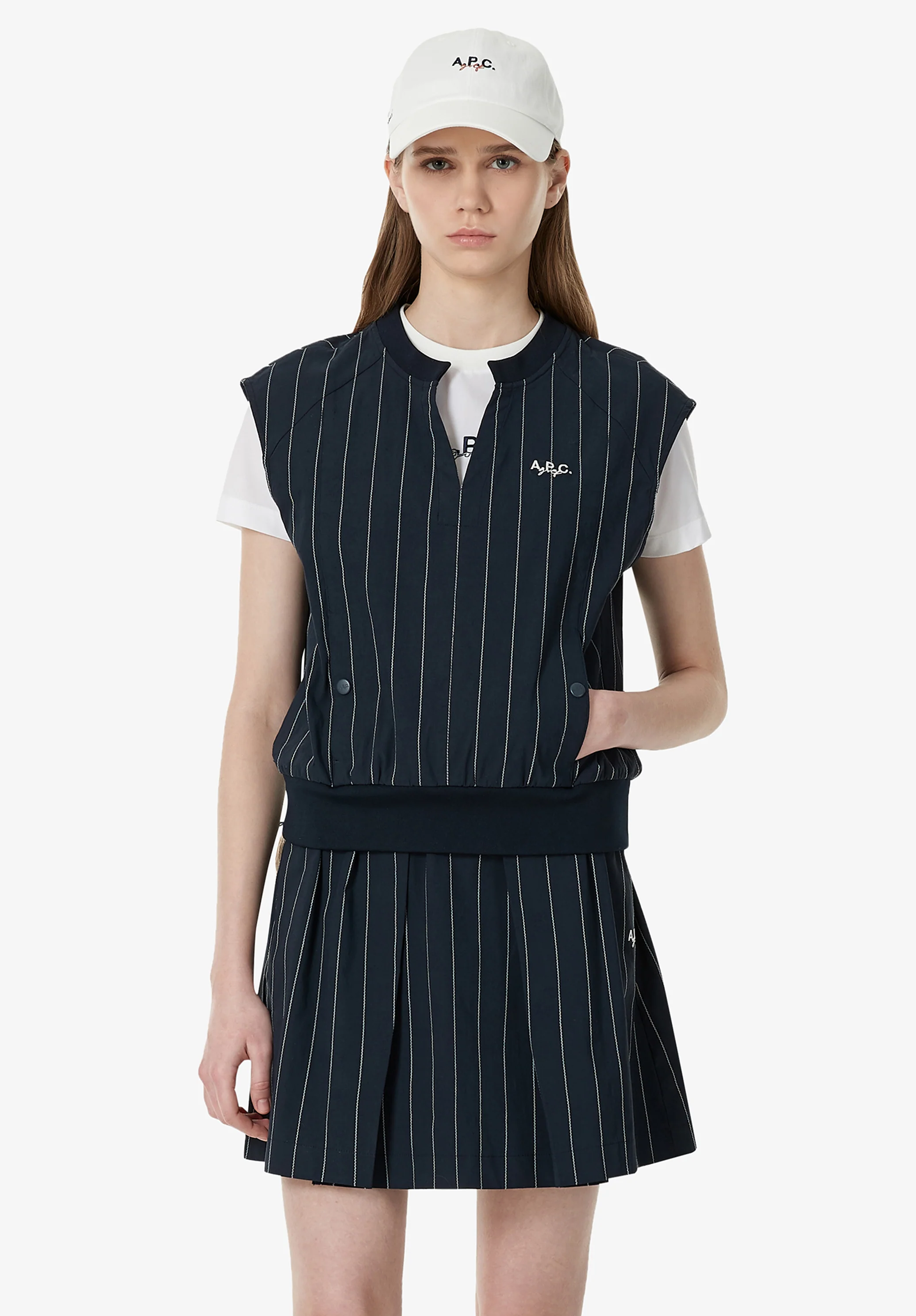 Top sans manches A.P.C. Golf - Marine