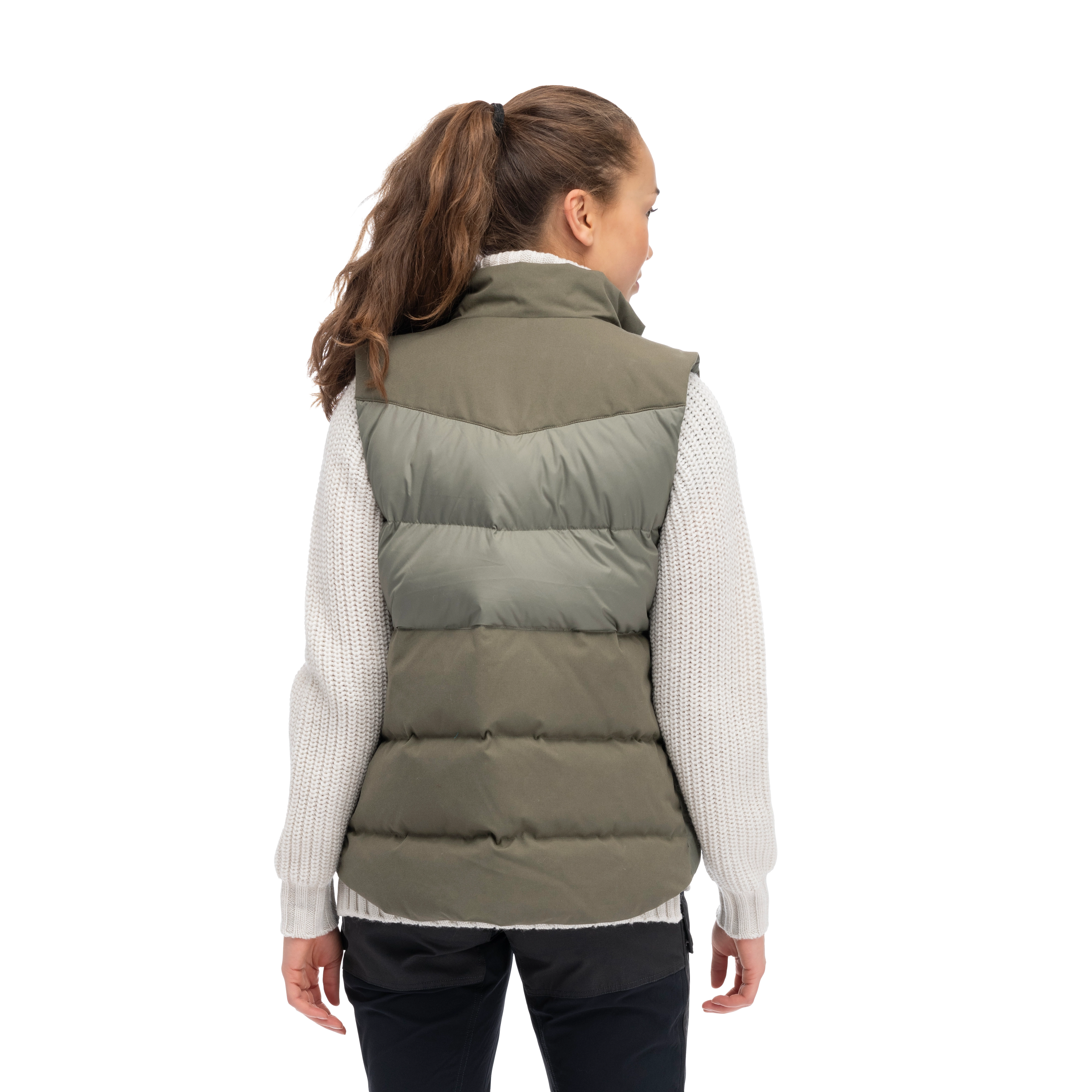 Nordmarka Outdoor Down Vest Women Green Mud