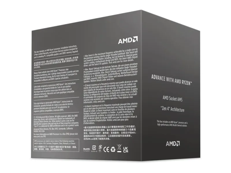 AMD Ryzen 5 8400F - 4.2 GHz - 6-core - 12 tråde - 16 MB cache - Socket AM5 - Box