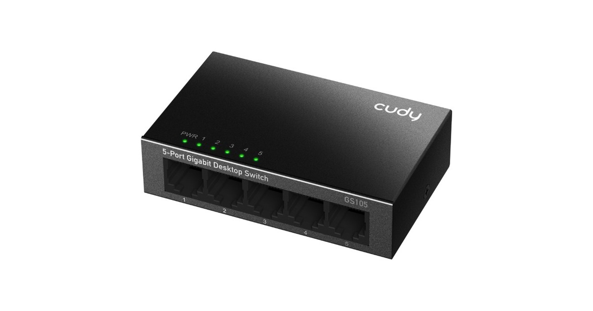 Cudy5-Port Gigabit Desktop Metal Switch  (Zwart)