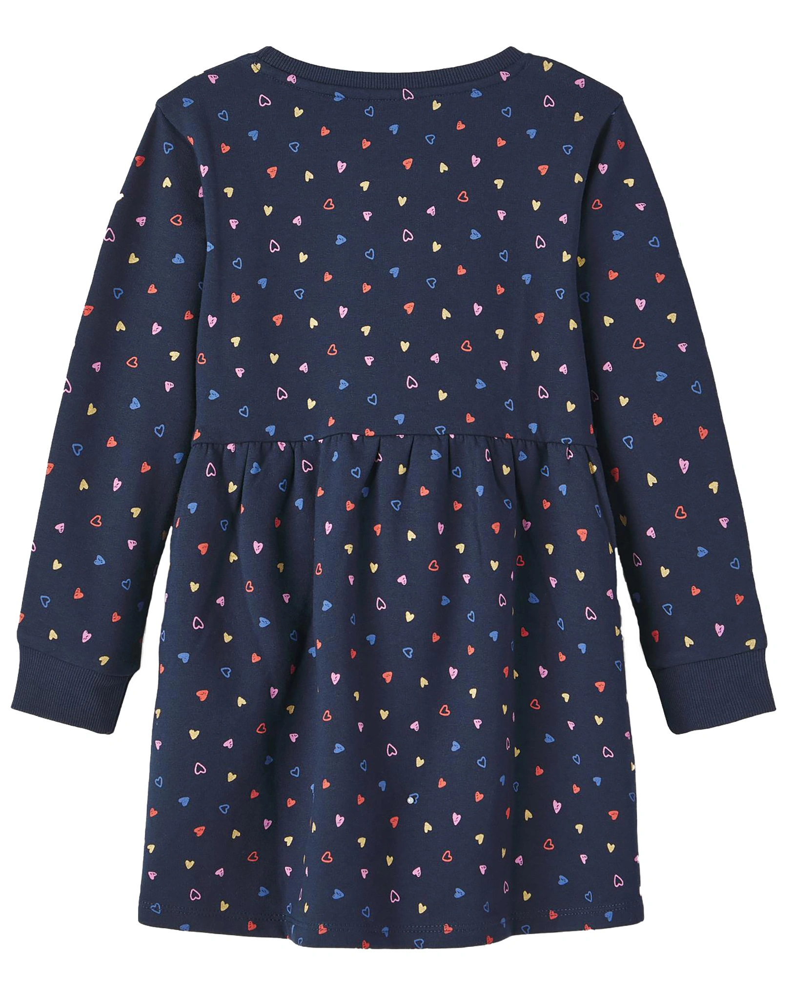 Sweat-Langarmkleid NMFTARA HEARTS in dark sapphire