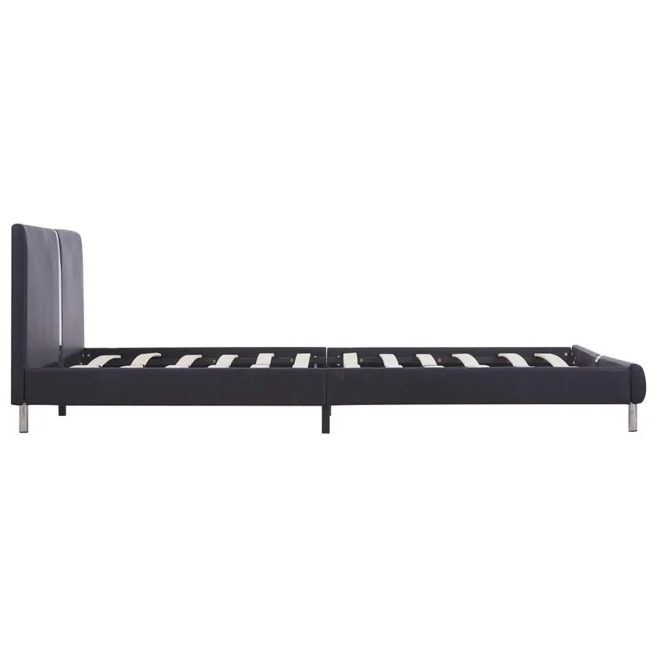 vidaXL - Bed frame met hoofdbord - Zwart - Kunstleer - 120x200 cm