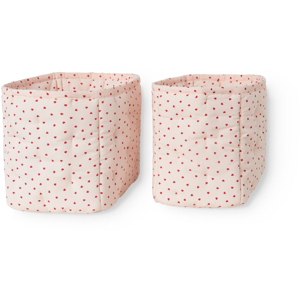 Køb MarMar Cotton Percale Home Happy Hearts Nursery Opbevaringskurve